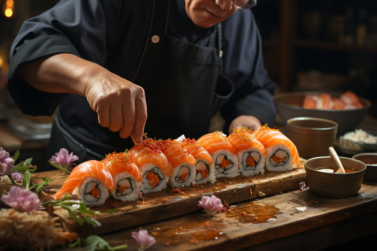 Sushi platter for birthday party
