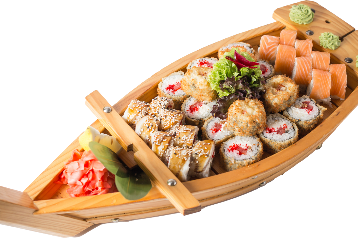 Sushi chef at work during live station at NYC party