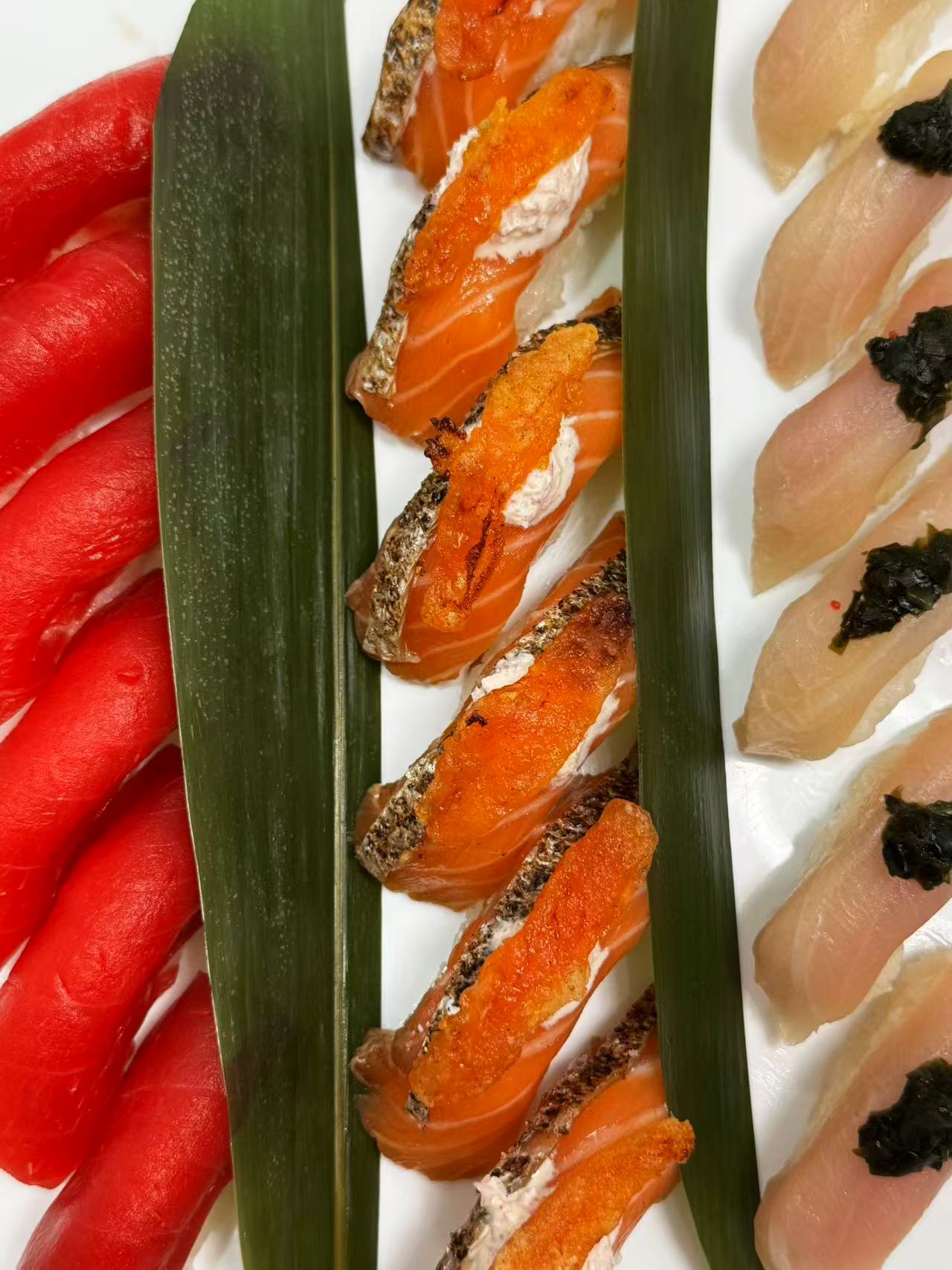 Full sushi catering event setup for NYC wedding