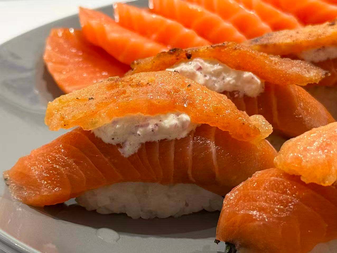 Private sushi chef event scene in NYC apartment